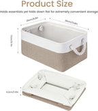 Storage Baskets for Shelves 13.8x9.8x6.7 Inch, Foldable Fabric Storage Bins with Handles, Small Storage Baskets for Organizin