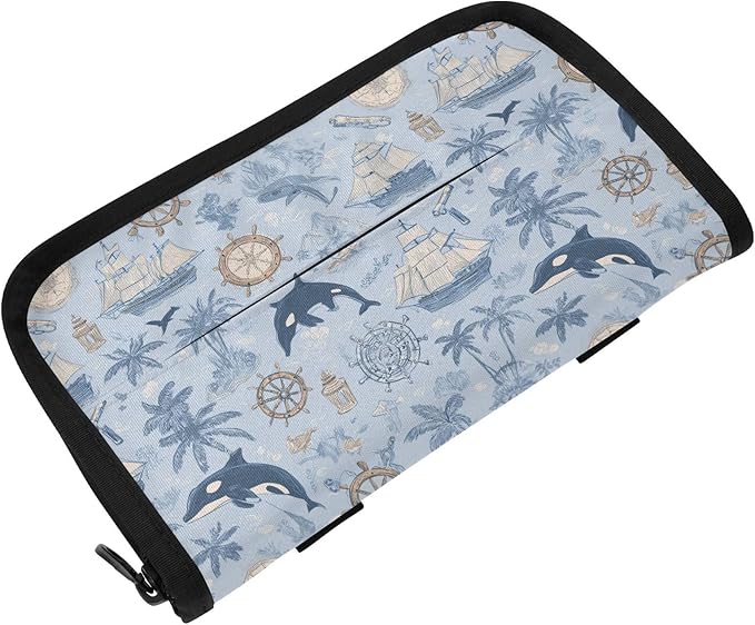 Car Tissue Holder Car Visor Organizer Tissue Box Holder for Car Sun Visor Organizer with Car Vehicle Accessories Essentials Interior for Women Men Aiguy000_seamless_pattern_a_whimsical_wallpaper_desig