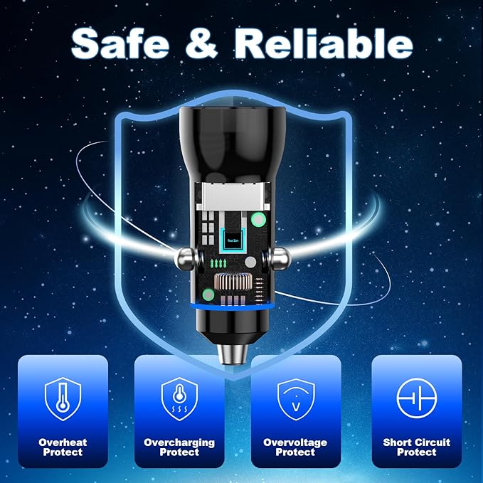 for MagSafe Car Mount with USB C Car Charger & Dual USB-C Car Power Adapter,Air Vent Dashboard Wireless Charger Phone Holder Mount for iPhone Air 17 Pro Max 16 15 14 13 12, Galaxy S25, Fast Charging