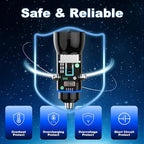 for MagSafe Car Mount with USB C Car Charger & Dual USB-C Car Power Adapter,Air Vent Dashboard Wireless Charger Phone Holder Mount for iPhone Air 17 Pro Max 16 15 14 13 12, Galaxy S25, Fast Charging
