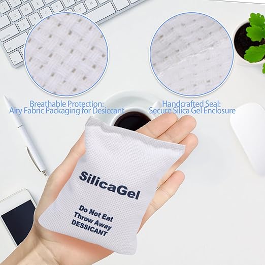500g Silica Gel Packets,Rechargeable Desiccant Packs, Moisture Absorbers for Moisture Control, Desiccant Dehumidifier for