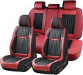 Coverado Car Seat Covers Full Set, Seat Covers for Cars, Car Seat Cover, Car Seat Protector, Leather Car Seat Cushion, Waterp