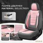 Coverado Car Seat Covers Front, Seat Covers for Cars, Waterproof 2-Pack Car Seat Cushions, Leather Carseat Seat Protectors, U