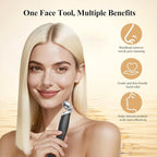 3-in-1 Ice Roller for Face & Eyes – Cooling Facial Roller, Pore Cleansing Tool with 2 Silicone Brushes, Stainless Steel Roller for Puffiness & Pores (Black)