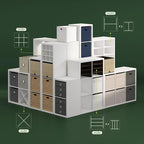 Furinno Cubicle Cube Insert, 3-Shelf Cube Organizer, Fits into Furinno Extra Thick Cubes, for Organizers and Storage, White (
