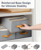 DIMJ Wardrobe Clothes Organizer - Foldable Drawer Organizers for Clothing, Fabric Clothes Organizer, Closet Organizers and St