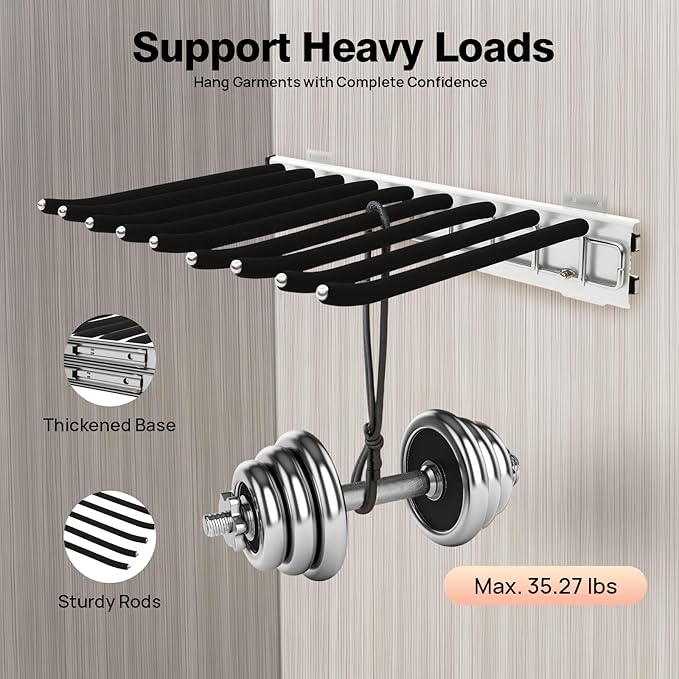 Pull Out Trousers Rack 9 Arms Closet Pants Hanger Bar Stainless Steel Rail Extendable Trousers Hanger for Clothes Towel Scarf