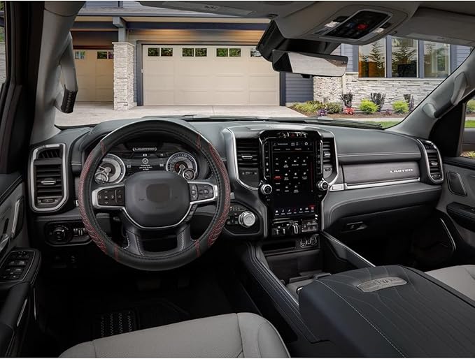 West Llama Customized Auto Car Steering Wheel Cover for Dodge 1989-2011 RAM 1500 2500 3500, Charger, Durango, Challenger (Dia