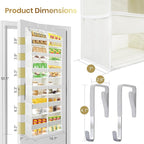 HOMELUX THEORY UPGRADED 6 Tiers Over The Door Organizer Hanging - 100D EXTRA THICK & 50lbs HUGE CAPACITY, 12 Side Mesh Pocket