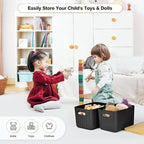 Ohmlove 4 Packs Storage Bins with Bamboo Lids - Plastic Storage Containers with Lids Stackable Storage Box: Storages Baskets 