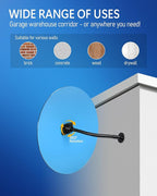 11.65" Wide-Angle HD Convex Mirror - Acrylic Safety Security Traffic Corner Mirror, Frameless Round Wall Mounted Observation Mirror for Garage, Driveway, Warehouse, Office, Store - Wall-Mount