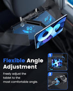 KU XIU Car Headrest Magnetic Tablet Holder for iPad Pro 13" M4 (2024) Only, Backseat Tablet Car Mount Adjustable Arm, Road Trip Essentials for Kids,360° Swivel Angle Adjustable Car Mount for iPad