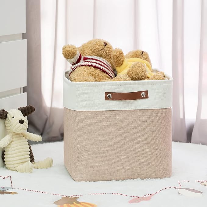 HNZIGE Cube Storage Baskets for Shelves Foldable Storage Baskets(3 Pack) Cube Storage Bin,13 Inch Storage Basket for Organizi