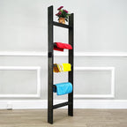 FixtureDisplays® 5-Foot Rustic Farmhouse Blanket Ladder, Wall-Leaning Decorative Wood Ladder, Ladder-Style Pine Wood Blanket 