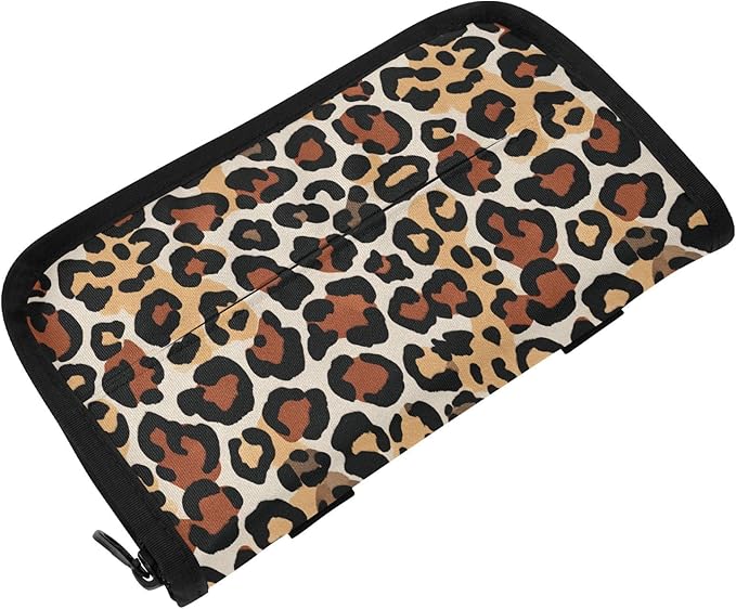 Car Tissue Holder Car Visor Organizer Tissue Box Holder for Car Sun Visor Organizer with Car Vehicle Accessories Essentials Interior for Women Men Brown White Leopard Print