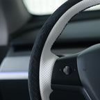 MEWANT Hand Stitched Steering Wheel Cover for Tesla Model 3 2017-2023 / Model Y 2020-2023 for Tesla Model 3/Y Accessories(3D Style)