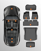 SEALIGHT TPE Car Mats for Tesla Model 3 Highland 2024 2025, All Weather Protection Floor Mats for Tesla Model 3 New Version 2024 2025, Full Set Floor Liners, 6pcs