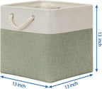 Temary Cube Storage Bins 13x13 Storage Cubes Basket for Gifts Empty, 4 Pack Large Storage Basket with Handles, Decorative Sto