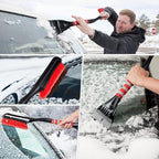 FOVAL 27" Ice Scraper Snow Brush (3 Pack), Wider Ice Scraper(4.73" Width) Snow Removal Car Brush with Comfortable Foam Grip for Cars, Trucks, SUVs, Windshield, Window - Winter Tool