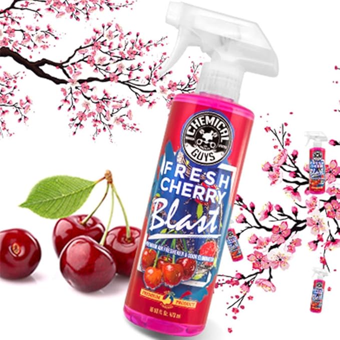 Chemical Guys AIR22804 Fresh Cherry Blast Premium Air Freshener & Odor Eliminator, (Great for Cars, Trucks, SUVs, RVs, Home, 