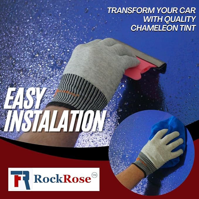 RockRose Azure Horizon Chameleon Window Tint for Cars, Color Window Tint Film; Heat Rejection & UV Block for Privacy and Sun Protection, 85% VLT (Deep Blue, 24 in x 10FT)