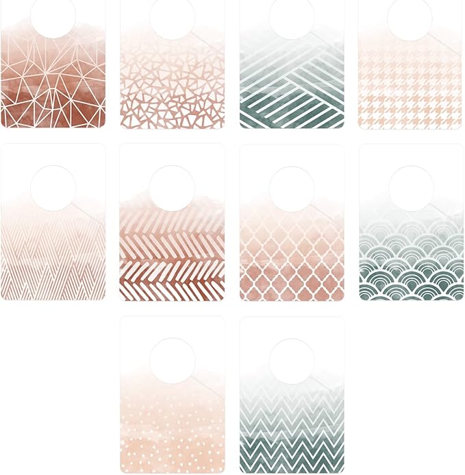 Write On Watercolor Ombre Clothing Dividers / 10 Patterned Double Sided Closet Separators / 4" x 6" DIY Clothing Rack Divider