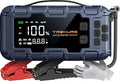 TREKURE 10-in-1 Car Battery Jump Starter Box with Jump Cables & Gloves for All Gas & 12L Diesel, 8000A Portable Battery