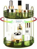 360 Rotating Makeup Organizer, 2 Tier Lazy Susan Bathroom Counter Organizer, Skincare Organizers, Spinning Perfume Organizer 