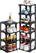5 Tiers Shoe Rack Organizer for Closet Shoe Holder Storage Narrow Plastic Vertical, Free Standing Shoe Rack Shelf for Entrywa