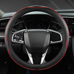West Llama Microfiber Leather Car Steering Wheel Cover for Honda Accord Civic CR-V HR-V Pilot Fit Passport Odyssey,Sport Styl