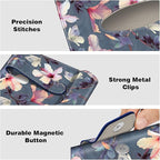 CaseBot Car Visor Tissue Holder, Sun Visor Napkin Holder, Mask Holder for Car, PU Leather Backseat Tissue Box for Truck SUV, Blooming Hibiscus
