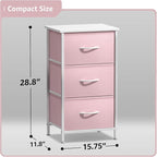 Sorbus Nightstand with 3 Drawers - Bedside Furniture & Accent End Table Chest for Home, Bedroom Accessories, Office, College 