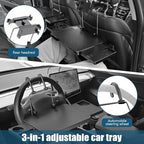 2-in-1 Car Steering Wheel Tray & Steering Wheel Laptop Holder with Adjustable Multipurpose for Eating, Writing, Laptop Work With Mobile Phone Holder And Tablet Holder - Ideal for Constant Travelers
