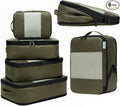 6-Pack Large Compression Packing Cubes for Travel - Lightweight Compression Packing Cube Set, Water-Resistant Luggage Organiz