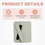 HARFINGTON 2Pcs Car Sun Visor Organizer 6.02" x 4.76" Leather Multi-Pocket Visor Card Sleeve Pocket Car Truck SUV Interior Storage Pouch for Driving License Credit Card Bill Sunglasses, Gray