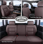 Coverado Chevy Silverado Seat Covers, Leather Car Seat Covers Custom Fit for Chevy Silverado GMC Sierra 2014-2018 1500, 2015-