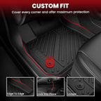 LASFIT Floor Mats & Cargo Mat Fits for Hyundai Ioniq 5(Unmovable Console) 2024 2023 2022, All Weather TPE Custom Fit Full Set Accessories for Ioniq 5 2022-2024 Floor Liners & Trunk Liner, Black