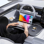 Foldable Car Tray for Tesla Model Y 3, Car Desk Steering Wheel Tray, Foldable Car Table Tray, Foldable Desk Food Tray for Eating and Traveling