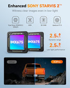 WOLFBOX X3 PRO Dash Cam Front and Rear, Dual STARVIS 2 IMX675, 1440P 60FPS+1440P ADAS Car Camera, EIS Image Stabilization wit