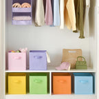 GRANNY SAYS 11x11 storage cubes for shelves, Rainbow-colored Storage Boxes for Cube Storage, 11-inch Cube Storage Bins for Or
