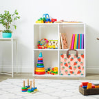 Strawberry Storage Basket Waterproof Canvas Toy Storage Bin Strawberry Shortcake Room Decor Collapsible Outdoor Basket with L