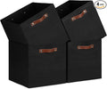 Temary Cube Storage Bins 4Pack Foldable Storage Baskets for Clothes Shelf Basket with Handles, Fabric Storage Boxes Organizer