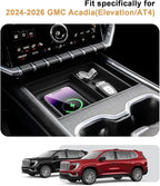 ECOZEN 2026 Acadia Center Console Organizer - For 2024-2026 GMC Acadia Under Screen Organizer Storage Tray - Compatible with 2024-2026 GMC Acadia(Elevation/AT4) Accessories ABS - Not Fit Denali Trim