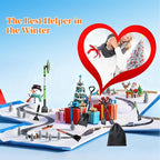45.6" Ice Scraper and Snow Brush for Car Windshield [Silicone Bristles] ,3-in-1 Extendable Emergency Snow Shovel with Ergonomic Foam Grip and 360° Pivoting Brush Head for Christmas, Car Auto Truck SUV
