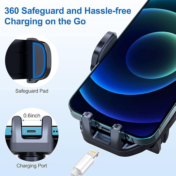 vanva Universal Air Vent Car Mount, [ Big Phones & Thick Case Friendly ] Cell Phone Holder for Car Hands Free Clamp Cradle Vehicle fit for All Apple Smartphone