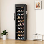 ROJASOP Shoe Rack with Covers 10 Tier Large Shoe Organizer Tall Shoe Closet Storage for 20-22 Pairs Shoe and Boot, Free Stand