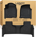 LASFIT Floor Mats 2019-2026 for Chevy Silverado/GMC Sierra 1500, 2020-2026 2500HD 3500HD, Only Double Cab/Bucket Seat (Only Fit with Rear Under-Seat Storage, But Not Fit 2nd Row Plastic Storage)