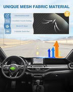 FIILINES Dash Cover for Kia Forte 2019-2024, Dashboard Mat Cover for Forte Accessories Sunshade Nonslip Mesh Protector No Gla