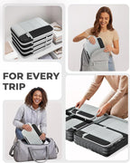 Percover Compression Packing Cubes 6-Piece Set, Packing Cubes Compression for Travel with Multi-Size Organization, Travel Org
