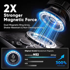 Phone Holders for Your Car, Car Phone Holder for Magsafe [Upgraded Strongest Suction & Magnetic] 360° Adjustable Magnetic Car Phone Mount for Your Car/Gym/Mirror Mount for iPhone & Android | Best Gift
